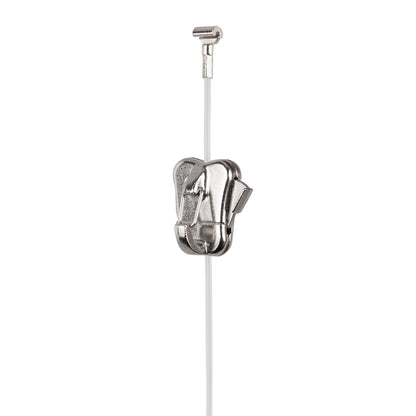 STAS zipper pro on steel cable with STAS cobra - picture hanging hook